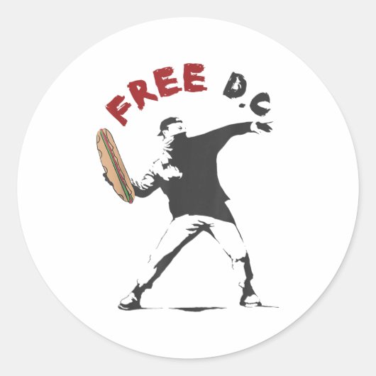 Dc The Sandwich Guy Free Dc Washington Dc Sandwich ラウンドシール (正面)