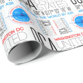 DCA、ワシントンDCエアパターンで世界を旅行 ラッピングペーパー (ロールコーナー)