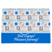 DCA、ワシントンDCエアパターンで世界を旅行 ラージペーパーバッグ (正面)