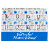 DCA、ワシントンDCエアパターンで世界を旅行 ラージペーパーバッグ (裏面)