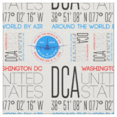 DCA、ワシントンDC 空の旅を世界中でパターン ファブリック (クローズアップ)