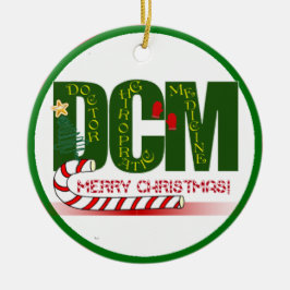 DCMドクターカイロプラクティック薬クリスマス セラミックオーナメント