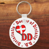 DD円形の頭字語ロゴ神学の医師 キーホルダー (正面)