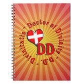 DD円形の頭字語ロゴ神学の医師 ノートブック (正面)