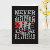 DD214を持った老人の力を過小評価するな カード (黄色い花)