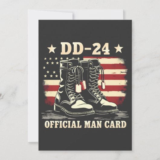 DD24 アメリカ退役軍人の日 オフィシャルマンマンカード アメリカ国旗 招待状 (正面)