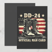 DD24 アメリカ退役軍人の日 オフィシャルマンマンカード アメリカ国旗 招待状 (正面/裏面)