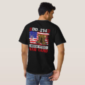DD-214アメリカ公式マンカード退役軍人日 Tシャツ (裏面フル)