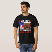 DD-214アメリカ公式マンカード退役軍人日 Tシャツ (正面フル)