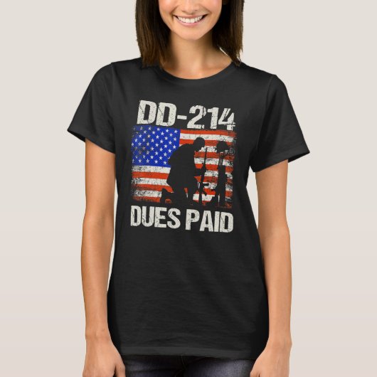 Dd-214会費Dd214兵士退役軍人 Tシャツ (正面)
