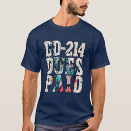 DD-214会費DD-214米国軍隊退役軍人 Tシャツ