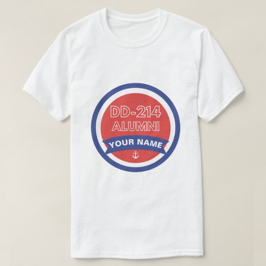 DD-214卒業生の海軍の退職 Tシャツ (デザイン正面)