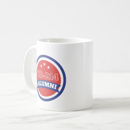 DD-214同窓生の陸軍退役軍人軍隊退職マグ コーヒーマグカップ (正面左)