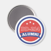 DD-214同窓生の陸軍退役軍人軍隊退職 マグネット (正面/裏面)