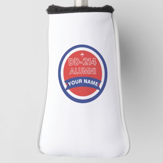 DD-214同窓生パーソナライズされた空軍引退 ゴルフヘッドカバー (回転90)