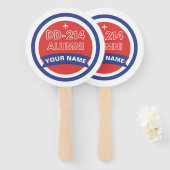 DD-214同窓生パーソナライズされた空軍引退 ハンドファン (正面&裏面)