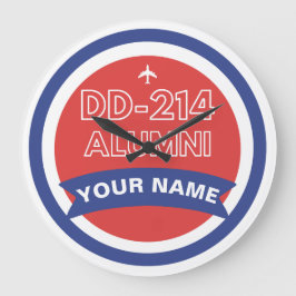 DD-214同窓生パーソナライズされた空軍引退 ラージ壁時計