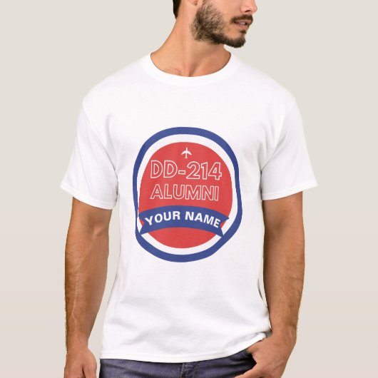 DD-214同窓生パーソナライズされた空軍引退 Tシャツ (正面)