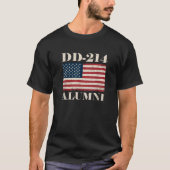 DD 214同窓生軍隊退役軍人ヴィンテージAmerican Fl Tシャツ (正面)