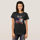 Dd 214同窓生退職した軍隊退役軍人国旗とEa Tシャツ (正面フル)