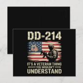 DD-214 それは退役軍人の問題 あなたには理解できないだろう ポストカード (正面/裏面)