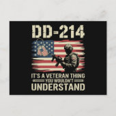 DD-214 それは退役軍人の問題 あなたには理解できないだろう ポストカード (正面)