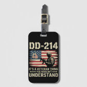 DD-214 それは退役軍人の問題 あなたには理解できないだろう ラゲッジタグ (正面縦)