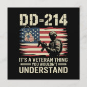 DD-214 それは退役軍人の問題 あなたには理解できないだろう 招待状 (正面)