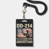 DD-214 それは退役軍人の問題 あなたには理解できないでしょう バッジ (正面（ネックストラップ付）)
