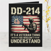 DD-214 それは退役軍人の理解できないもの カード (黄色い花)