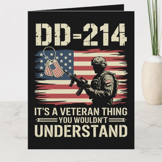 DD-214 それは退役軍人の理解できないもの カード (正面)