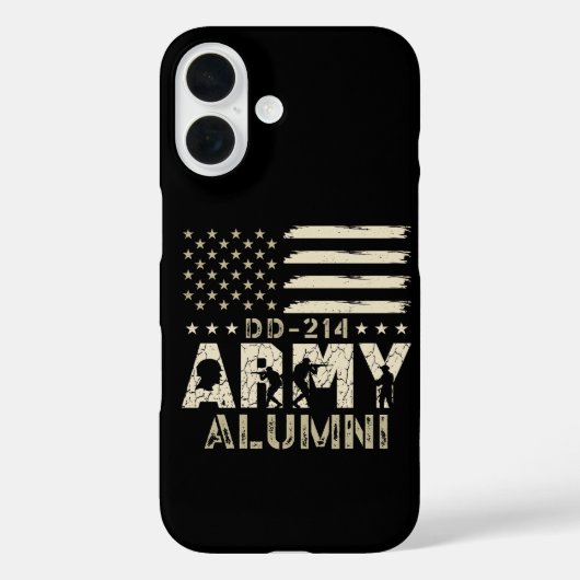 DD-214 アメリカ陸軍卒業 アルムナイ ミリタリー アメリカ国旗 ベテラン Case-Mate iPhoneケース (裏面)