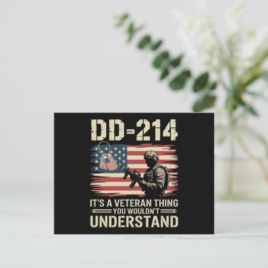 DD-214 Its A Veteran Thing You Wouldn't Understand ポストカード (スタンド正面)