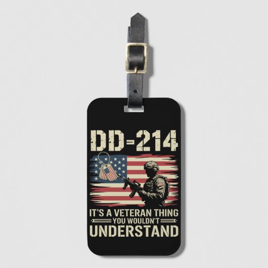 DD-214 Its A Veteran Thing You Wouldn't Understand ラゲッジタグ (正面縦)