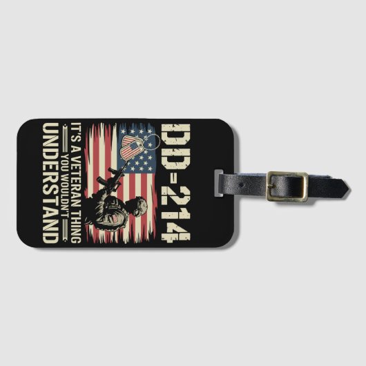 DD-214 Its A Veteran Thing You Wouldn't Understand ラゲッジタグ (正面横)