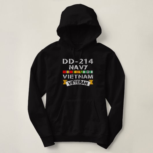 DD-214 Navy Vietnam退役軍人Vietnam War Navy Vet パーカ (デザイン正面)