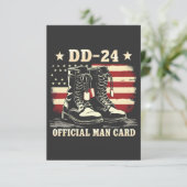 DD 24 Official Man Card American Veteran Day Flag サンキューカード (スタンド正面)