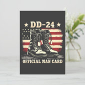 DD 24 Official Man Card American Veteran Day Flag 招待状 (スタンド正面)