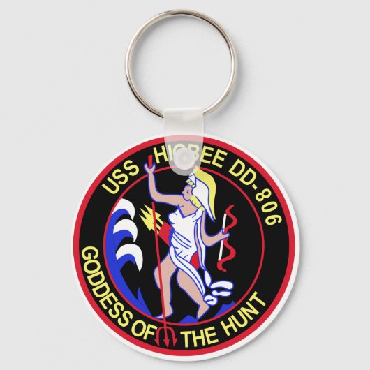 DD-806 USS HIGBEE駆逐艦軍隊パッチ キーホルダー (正面)