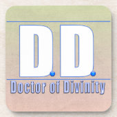 DD Doctor of Divinity Acronym LOGO コースター (正面)