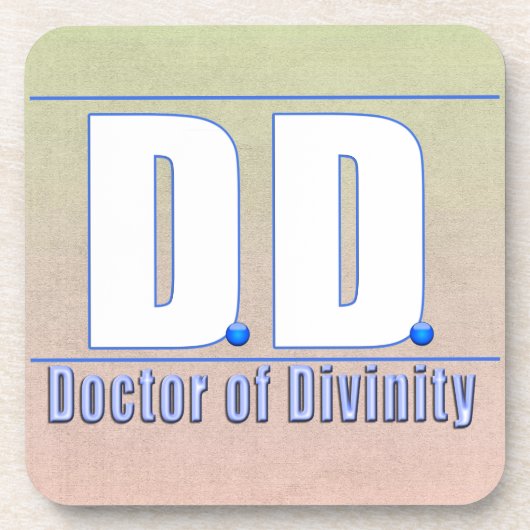 DD Doctor of Divinity Acronym LOGO コースター (正面)