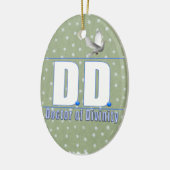 DD Doctor of Divinity Acronym LOGO セラミックオーナメント (左)