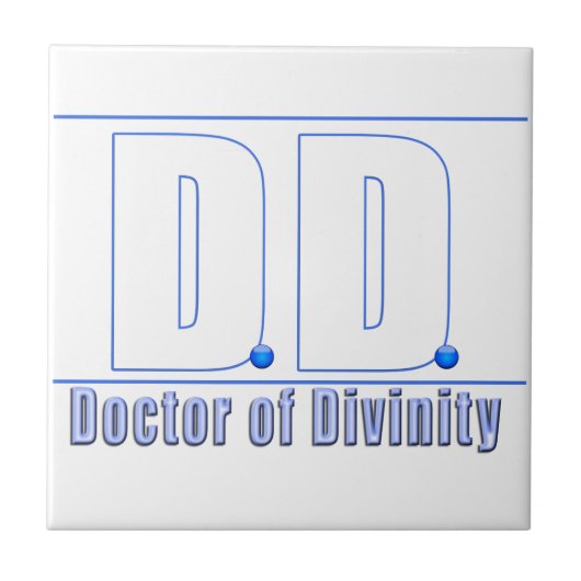DD Doctor of Divinity Acronym LOGO タイル (正面)