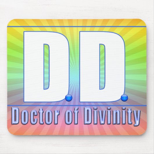 DD Doctor of Divinity Acronym LOGO マウスパッド (正面)