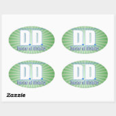 DD Doctor of Divinity Acronym LOGO 楕円形シール (シート)