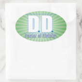 DD Doctor of Divinity Acronym LOGO 楕円形シール (バッグ)