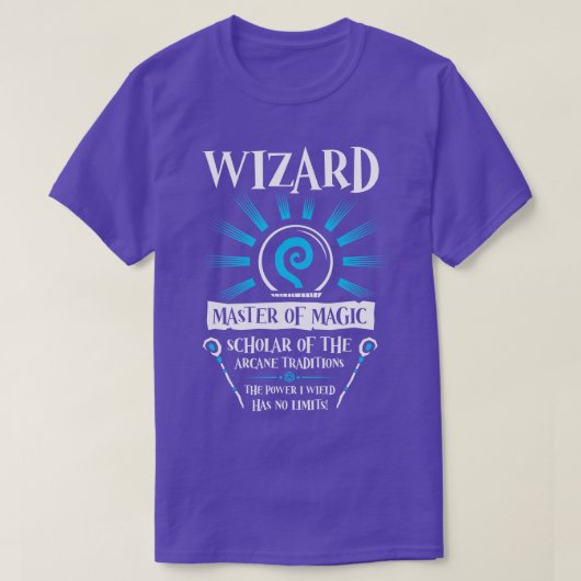 DD WIZARDクラスDungeons Dragons Tシャツ (デザイン正面)