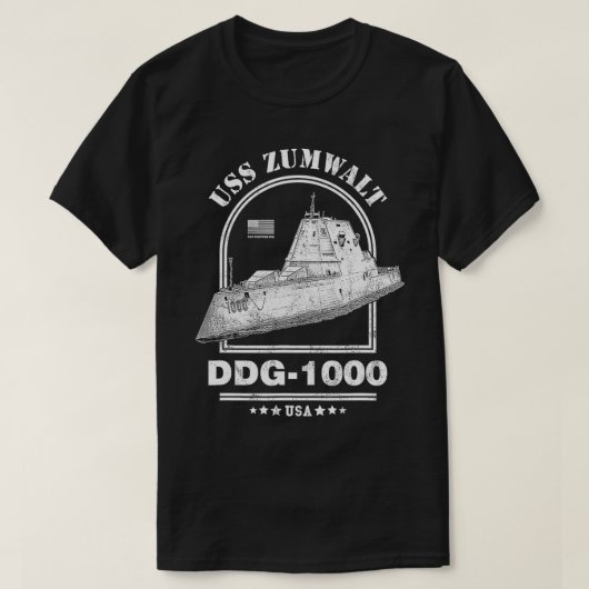 DDG1000 USS Zumwalt Tシャツ (デザイン正面)