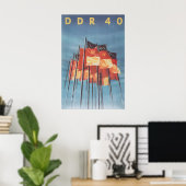 DDR40周年記念ポスター ビンテージ 東ドイツ ポスター (ホームオフィス)