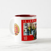 DDR.の創設の第15 Aniversary ツートーンマグカップ (正面左)